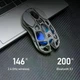 Геймерська бездротова (Bluetooth + 2,4G) миша з магнію GravaStar Mercury M1 Pro, PAW3395DM, 50G, RGB, Battle Worn Edition-Silver Mist (GRAVASTARM1PRO_SM) - зображення 5