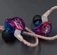 KZ ZST (Purple, No Mic) – Гібридні навушники 1DD+1BA без мікрофону і яскравим звуком - зображення 5