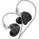 Навушники KZ ZAX Black (з мікрофоном) - Гібридні In-Ear Monitor Навушники 1DD+7BA HiFi з Потужним Басом - зображення 1