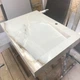 Раковина с боковым сливом над стиральной машиной, раковина из керамогранита, раковина из камня АРТ 040 - изображение 3