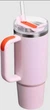 Термокружка Stanley Quencher H2.0 FlowState з ручкою та трубочкою Рожева з шиммером 887мл - зображення 5