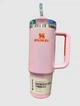 Термокружка Stanley Quencher H2.0 FlowState з ручкою та трубочкою Рожева з шиммером 887мл - зображення 6