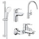 Набор смесителей Grohe BauLoop New 4в1 для ванной и кухни UA123225K3 - изображение 1