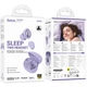 Наушники Bluetooth беспроводные Hoco EW200 вакуумные для сна с дисплеем Purple - изображение 3