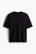 Футболка H&M Oversized Fit чорний 1074658039 M - изображение 5
