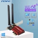 Трьохдіапазонна мережева карта для швидкісного інтернету Fenvi 6E AXE3000 Intel AX210 PCI-E WiFi 2.4G/5G/6Ghz + BT 5.3 для ігор, роботи та стрімінгу - зображення 2