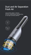 Автомобильный портативный пылесос USAMS US-ZB108 Mini Handheld Vacuum Cleaner 2000 mAh, 80W, 15min, 5500Pa ручной аккумуляторный Grey - изображение 11