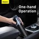 Автомобильный портативный пылесос Baseus A1 Car Vacuum Cleaner 2000 mAh, 30W, 25min, 4000Pa, ручной аккумуляторный (VCAQ010001) Black - изображение 8