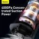 Автомобильный портативный пылесос Baseus A1 Car Vacuum Cleaner 2000 mAh, 30W, 25min, 4000Pa, ручной аккумуляторный (VCAQ010001) Black - изображение 14