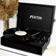 Вініловий програвач Fenton Voyager Black з Bluetooth IN/OUT для всіх платівок, для початківця, оцифровка платівок, вбудовані динаміки, фонокорекор, еко-шкіра + Тестова платівка - зображення 8