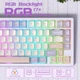 Механічна бездротова (Bluetooth + 2,4G) клавіатура з HOT SWAP Attack SHARK X75, Металевий корпус, RGB, Win/Mac OS, УКР/АНГЛ, ФІОЛЕТОВА/PURPLE (X75P10) - изображение 9