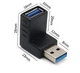 Переходник USB 3.0 Вертикальный тип А Male/Female, угловой, 90 ° градусов Черный - изображение 2