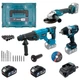 Акумуляторний набір із 3х інструментів PROFI-TEC POWERLine 20V Combo Set 3/5 POWERLine (PBH201BL, DTW800BL, DGA20BL) (2 х PT2040MP (4.0 Aг), зарядний пристрій BC20V, кейс) + в наборі 2 диска, 4 головки: 13 / 17 / 19 / 21 мм (005934) - изображение 1