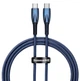 Кабель USB-C - USB-C 100W Baseus Glimmer Series 1 метр (CADH000703) синій - зображення 2