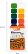 Краски акварельные Yes Orange Line медовые 18 цветов (110300) (4823125200843) - изображение 6