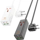 Сетевой удлинитель Hoco AC10A Barry PD65W GaN (2C2A 1 socket) Desktop Charger White - изображение 4
