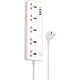 Сетевой удлинитель Hoco AC14A Rico 5-Position Socket (PD30W/1C3A) White - изображение 1