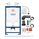 Інсталяція для підвісного унітазу (пневматична) Grohe Rapid SL (38536001) - изображение 2