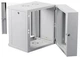 Шафа ZPAS 19", 18U, Z-CUBE, змінні бічні стінки, скляні двері, 600x600 мм, максимально 60 кг, сіра - зображення 1