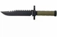 Нож с фиксированым клинком Boker Magnum M-Spec Olive FRN 7Cr17MoV Fixed Blade Survival Knife, нож Рембо для виживания: компас ,кресало, точилка (02SC005) - изображение 1