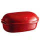Форма для выпекания хлеба с крышкой керамическая Emile Henry Artisan Bread 34х23 см красный 345501 (08700993) - изображение 1