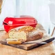 Форма для выпекания хлеба с крышкой керамическая Emile Henry Artisan Bread 34х23 см красный 345501 (08700993) - изображение 7