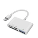 Переходник адаптер 4в1 кардридер 8Pin JH-0512 для IPhone/IPad Lightning на TF/SD/Type-C/USB3.0 White - изображение 6