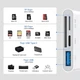 Переходник адаптер 4в1 кардридер 8Pin JH-0512 для IPhone/IPad Lightning на TF/SD/Type-C/USB3.0 White - изображение 7