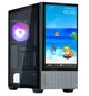 Корпус Zalman Z10 DS, Black, Mid Tower, без БП, для ATX / Micro ATX / Mini ITX, 1xType-C / 2xUSB 3.0, макс. CPU - 173 мм / VGA - 395 мм, 1x120 мм ARGB / 2x120 мм, 15.6' LCD екран (1920x1080), бічна панель із загартованого скла - изображение 2