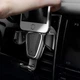 Універсальний автомобільний тримач док-станція Baseus для телефону Car Holder Gravity SUYL-B01 (Чорний, Метал, PU шкіра, Пластик) - зображення 5