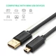 Кабель Mini USB Ugreen US132 для заряджання і передачі даних (Чорний, 3м) - изображение 4