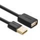 USB кабель подовжувач Ugreen USB 2.0 US103 (AM/AF штекер - гніздо, Чорний, 3м) - зображення 2