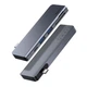 Багатопортовий хаб Baseus Harmonica 5-in-1 HUB Adapter CAHUB-K0G (Сірий, Тип-C to USB 3.0 x 2/SD/TF/Type-C) - зображення 3