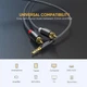 Аудіо кабель 2 RCA Jack 3.5 AUX Hi-Fi Ugreen AV116 (Чорний з сріблястим, 1м) - зображення 7