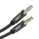 Аудіо кабель AUX 3.5 mm (miniJack) Ugreen AV112 (Чорний, 3м) - изображение 3