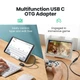 Type-C OTG кабель-адаптер Ugreen US203 30701 (Чорний, 15см) - зображення 3