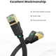 Патч-корд Ugreen NW106 прямий U/FTP (STP) мережевий кабель Ethernet Cat7 11262 (Чорний, 3м, Плоский) - изображение 9
