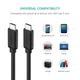 Кабель USB Type-C to Type-C Ugreen US286 з підтримкою PD QC 3.0 (Чорний, 0.5м) - изображение 8