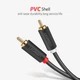 Межкомпонентный аудіо кабель Ugreen AV104 2RCA to 2RCA Audio Cable 30747 (Чорний, 1м) - изображение 9