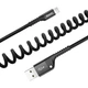 Кабель Lightning Baseus Fish eye Spring Data USB-Lightning CALSR-01 (Чорний, 1м) - изображение 2