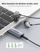 Зовнішня звукова карта USB 2.0 to 3.5mm Аудіо адаптер TRRS стерео OMTP/CTIA UGREEN CM383 (Сірий) - зображення 3