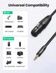 Мікрофонний кабель Ugreen AV182 XLR Male to Mini Jack AUX Microphone Cable (Чорний, 2м) - изображение 4