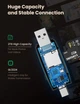 Кардрідер 2- в-1 TF/SD Ugreen CM304 80191 USB & USB-C (Чорний) - изображение 7