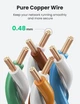 Високошвидкісний інтернет-кабель Ugreen Cat8 40gbps RJ45 40173 (Чорний, 5м) - изображение 6