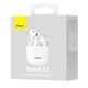 Бездротові Bluetooth навушники Baseus Bowie E3 TWS з вбудованим мікрофоном NGTW080002 (Білі) - изображение 10