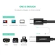 Кабель для принтера USB type C 2.0 - USB type B Ugreen US241 80811 (Чорний, 1м) - изображение 3