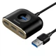 HUB адаптер Baseus Square Round 4in1 USB 3.0 to 1USB 3.0+3 USB 2.0+1micro USB CAHUB-AY01 (Черный) - изображение 1