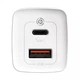 Універсальний зарядний пристрій Baseus Wall Charger GaN2 Lite USB-C+USB 65W CCGAN2L-B02 (Біле) - зображення 5