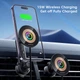 Автотримач для телефону магнітний Essager EZJCX-GY01A-Z з бездротовою зарядкою (Чорний) - изображение 3