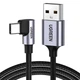 Кабель Ugreen USB 2.0 to Angled USB Type-C 3A US284 50940 (Чорний, 0,5 м) - зображення 1